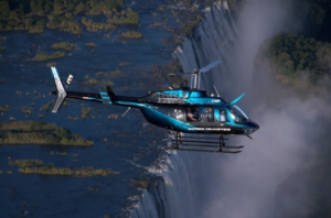 helicopter flight over Victoria Falls